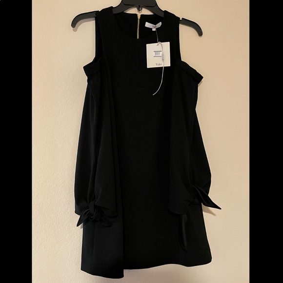 TIBI Crepe Cutout Dress - Black - Picture 3 of 6